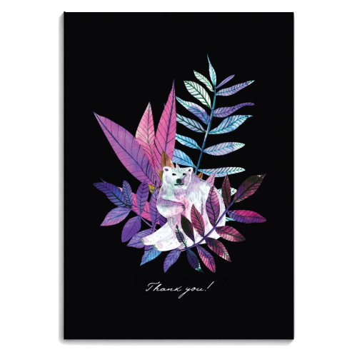 Polar bear and leaves - personalised A4, A5, A6 notebook by Aleshka K