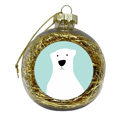 Polar Bear - xmas bauble by Brendan Smith