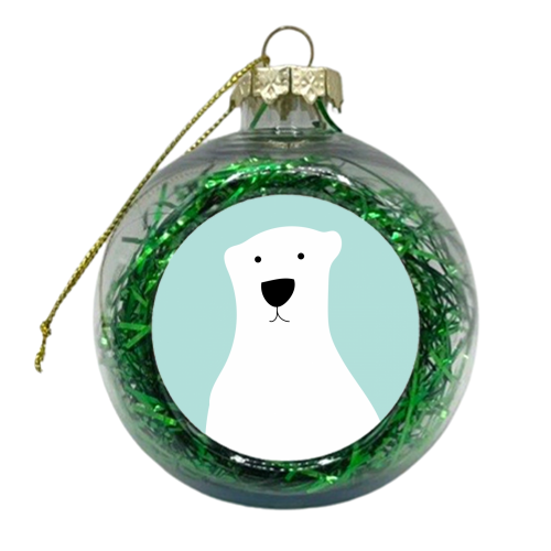 Polar Bear - xmas bauble by Brendan Smith