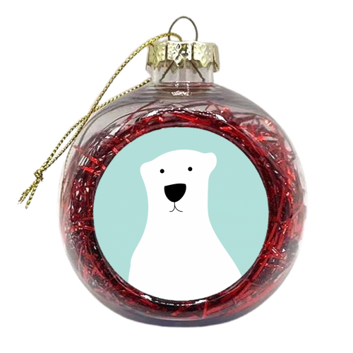 Polar Bear - xmas bauble by Brendan Smith