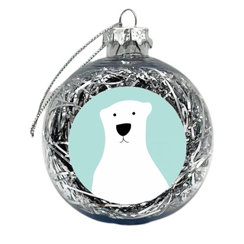 Polar Bear - xmas bauble by Brendan Smith