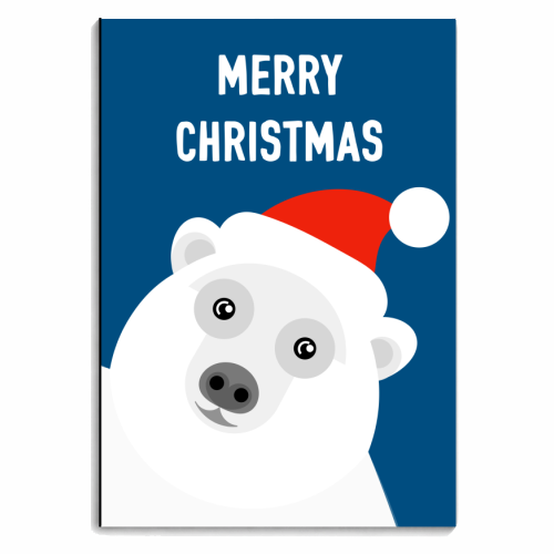 Polar Bear Merry Christmas - personalised A4, A5, A6 notebook by Adam Regester