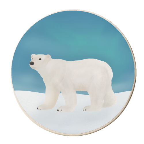 Polar Bear - personalised beer coaster by Rock and Rose Creative
