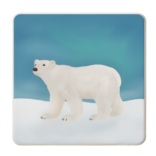 Polar Bear - personalised beer coaster by Rock and Rose Creative