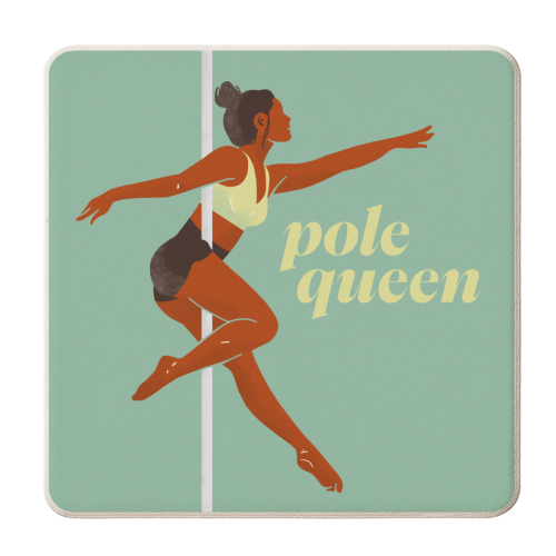 Pole dance queen - personalised beer coaster by Rishi Patel