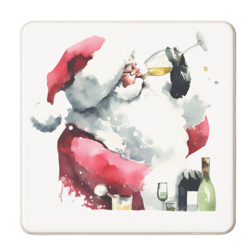 Politely drinking through Christmas - personalised beer coaster by ara liliput