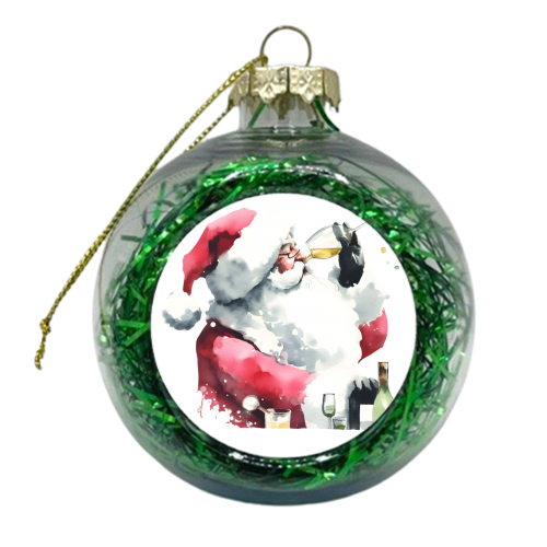 Politely drinking through Christmas - xmas bauble by ara liliput