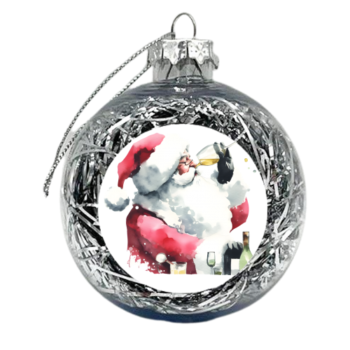 Politely drinking through Christmas - xmas bauble by ara liliput