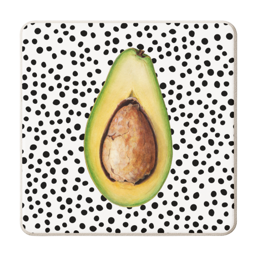 Polka Dot Avocado - personalised beer coaster by The 13 Prints