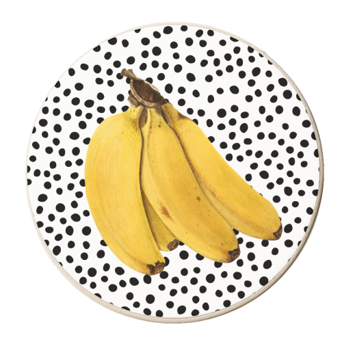 Polka Dot Banana - personalised beer coaster by The 13 Prints