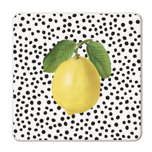 Polka Dot Lemon - personalised beer coaster by The 13 Prints