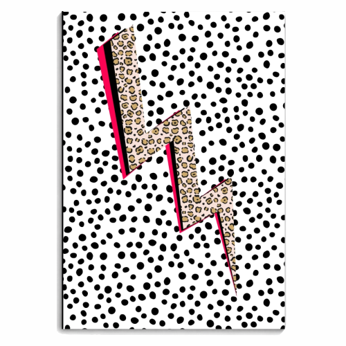 Polka Dot Lightning - personalised A4, A5, A6 notebook by The 13 Prints