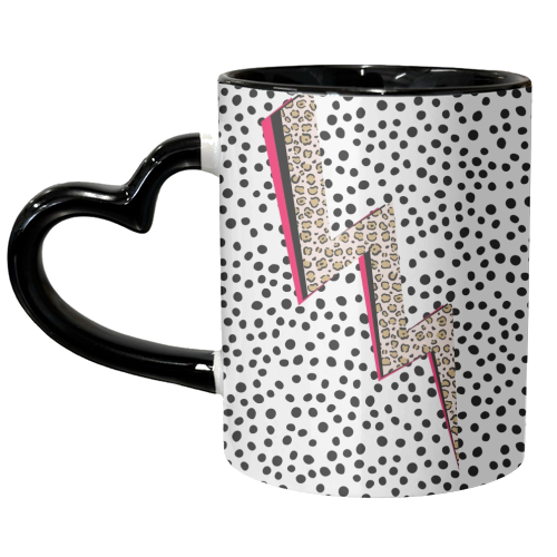Polka Dot Lightning - unique mug by The 13 Prints