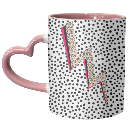 Polka Dot Lightning - unique mug by The 13 Prints