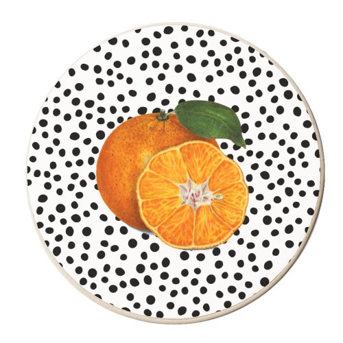 Polka Dot Orange - personalised beer coaster by The 13 Prints