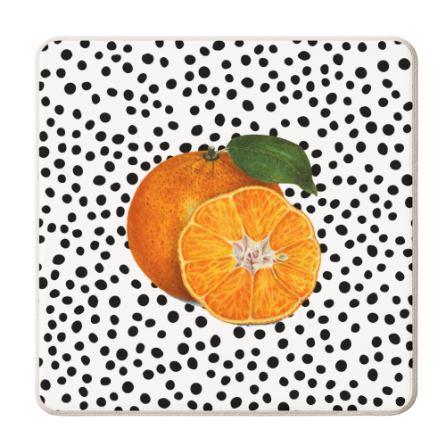 Polka Dot Orange - personalised beer coaster by The 13 Prints