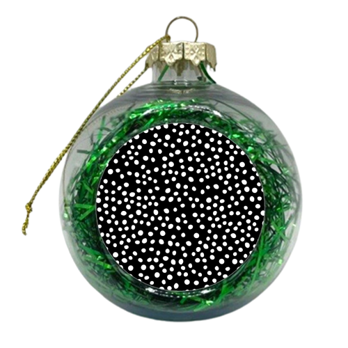 Polka Dots White - xmas bauble by The 13 Prints