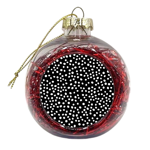 Polka Dots White - xmas bauble by The 13 Prints
