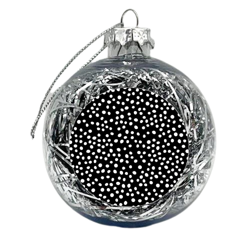 Polka Dots White - xmas bauble by The 13 Prints