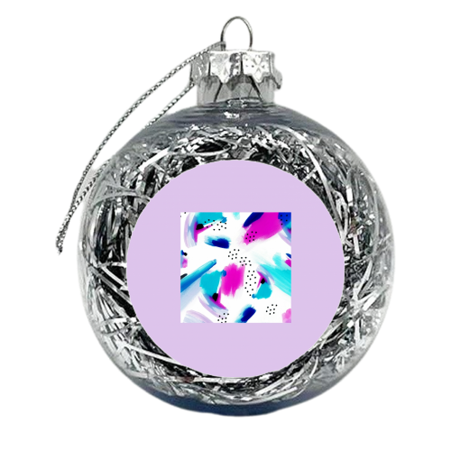 Polka Dotty Purlple - xmas bauble by Cassie Swindlehurst