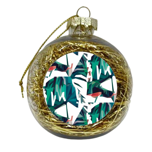 Poly-Jungle - xmas bauble by Natasha Troy