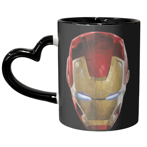 Polygonal Iron Man - unique mug by Vicki Clare