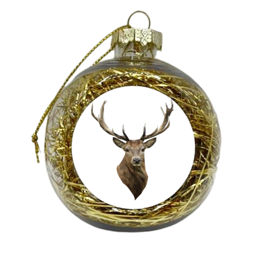 Polygonal Stag - xmas bauble by Vicki Clare