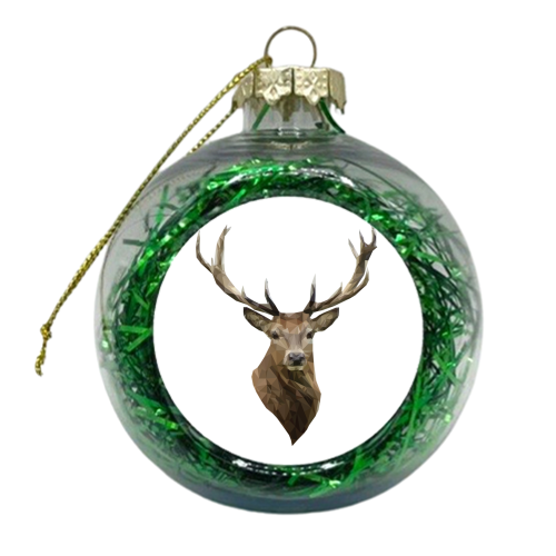 Polygonal Stag - xmas bauble by Vicki Clare