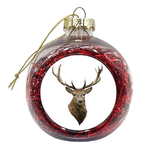 Polygonal Stag - xmas bauble by Vicki Clare