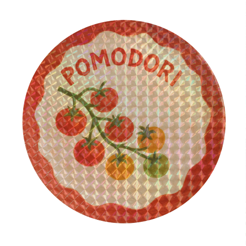 Pomodori - Circle Sticker by Ms Doodle