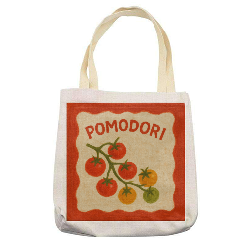 Pomodori - printed canvas tote bag by Ms Doodle