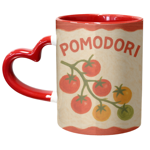 Pomodori - unique mug by Ms Doodle