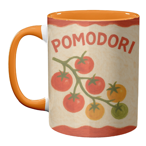 Pomodori - unique mug by Ms Doodle