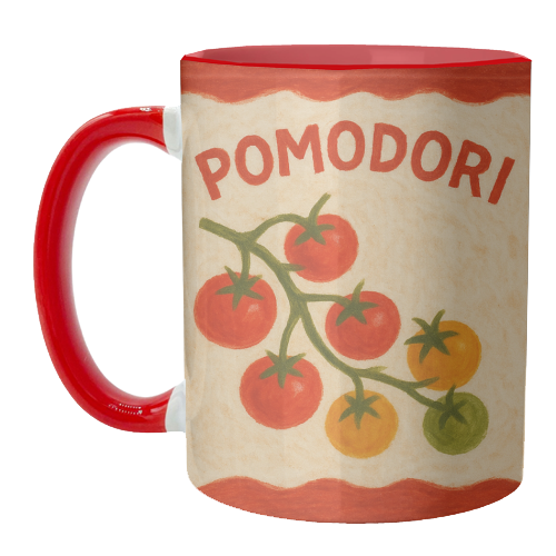 Pomodori - unique mug by Ms Doodle