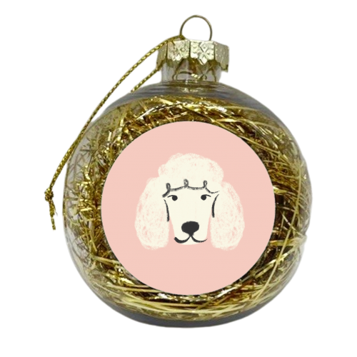Poodle Dog - xmas bauble by Catalina Williams