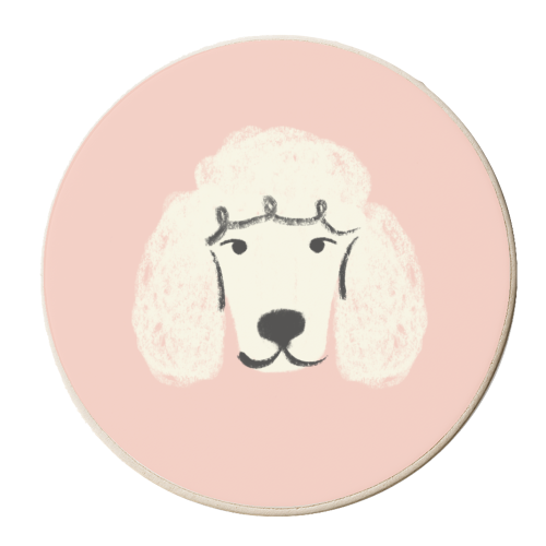 Poodle Dog - personalised beer coaster by Catalina Williams