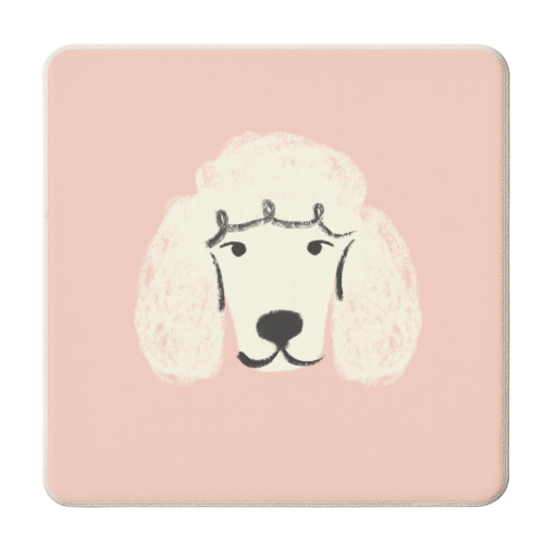 Poodle Dog - personalised beer coaster by Catalina Williams