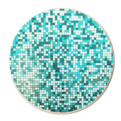 Pool Tiles - personalised beer coaster by Uma Prabhakar Gokhale