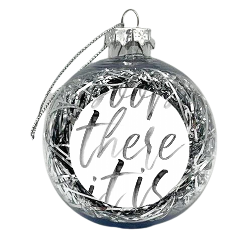 Poop There It Is Watercolor Script - xmas bauble by Toni Scott