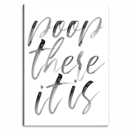 Poop There It Is Watercolor Script - personalised A4, A5, A6 notebook by Toni Scott