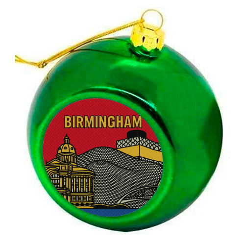 Pop Art Birmingham - colourful christmas bauble by Ms Doodle