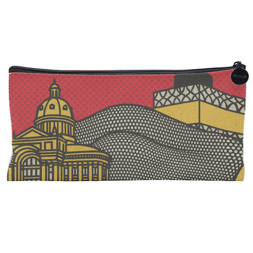 Pop Art Birmingham - flat pencil case by Ms Doodle