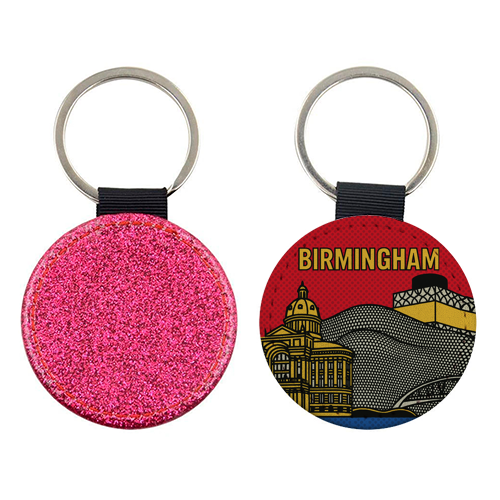 Pop Art Birmingham - keyring by Ms Doodle