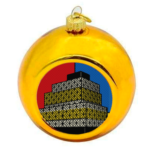 Pop Art Birmingham - Library - colourful christmas bauble by Ms Doodle