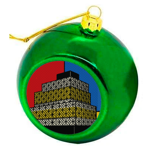 Pop Art Birmingham - Library - colourful christmas bauble by Ms Doodle