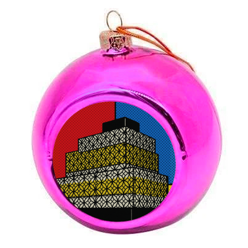 Pop Art Birmingham - Library - colourful christmas bauble by Ms Doodle