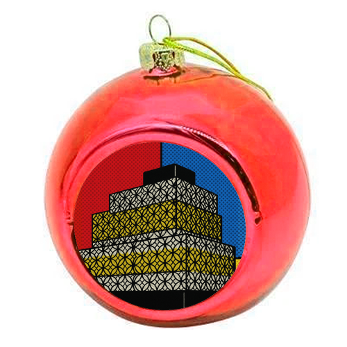 Pop Art Birmingham - Library - colourful christmas bauble by Ms Doodle
