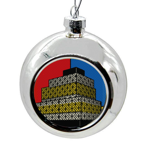 Pop Art Birmingham - Library - colourful christmas bauble by Ms Doodle