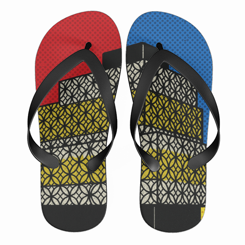 Pop Art Birmingham - Library - funny flip flops by Ms Doodle