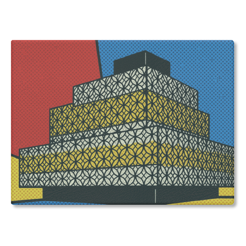 Pop Art Birmingham - Library - glass chopping board by Ms Doodle